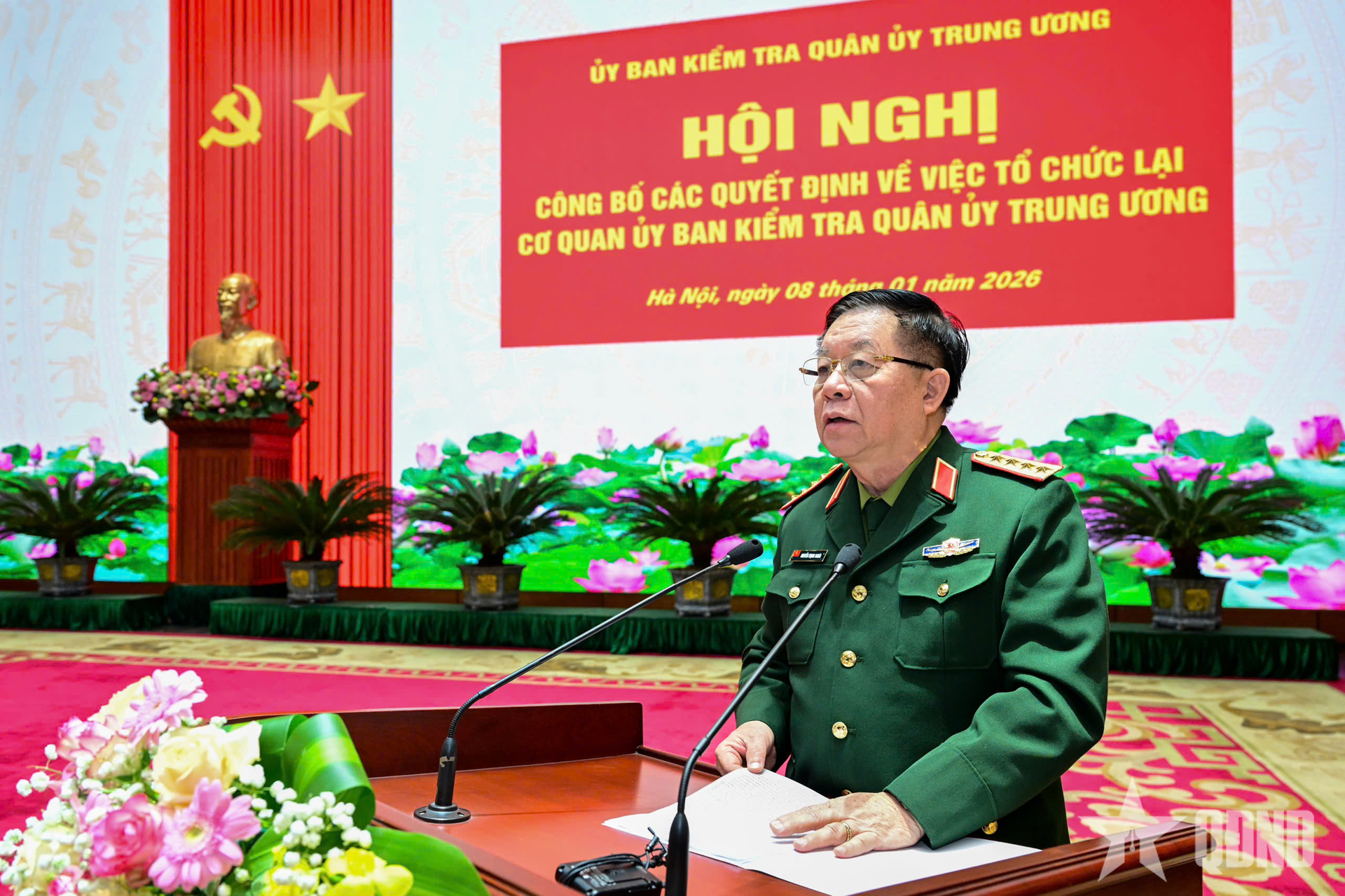 Đại tướng Nguyễn Trọng Nghĩa chủ trì Hội nghị công bố các quyết định tổ chức lại Cơ quan Ủy ban Kiểm tra Quân ủy Trung ương